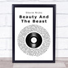 Stevie Nicks Beauty And The Beast Vinyl Record Song Lyric Quote Print