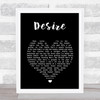 U2 Desire Black Heart Song Lyric Print