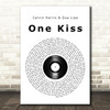 Calvin Harris & Dua Lipa One Kiss Vinyl Record Song Lyric Quote Print