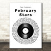 Foo Fighters February Stars Vinyl Record Song Lyric Quote Print