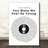 Frank Sinatra You Make Me Feel So Young Vinyl Record Song Lyric Quote Print