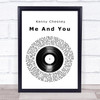 Kenny Chesney Me And You Vinyl Record Song Lyric Quote Print