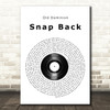 Old Dominion Snap Back Vinyl Record Song Lyric Quote Print