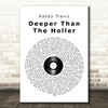 Randy Travis Deeper Than The Holler Vinyl Record Song Lyric Quote Print