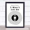 Rascal Flatts I Won't Let Go Vinyl Record Song Lyric Quote Print