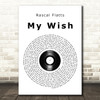 Rascal Flatts My Wish Vinyl Record Song Lyric Quote Print
