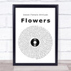 Sweet Female Attitude Flowers Vinyl Record Song Lyric Quote Print
