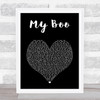 Usher My Boo Black Heart Song Lyric Print
