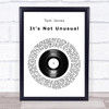 Tom Jones It's Not Unusual Vinyl Record Song Lyric Quote Print