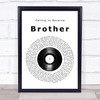 Falling In Reverse Brother Vinyl Record Song Lyric Print