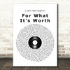 Liam Gallagher For What It's Worth Vinyl Record Song Lyric Print