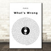 PVRIS What's Wrong Vinyl Record Song Lyric Print