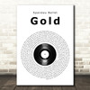 Spandau Ballet Gold Vinyl Record Song Lyric Print