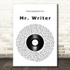 Stereophonics Mr. Writer Vinyl Record Song Lyric Print