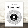 The Verve Sonnet Vinyl Record Song Lyric Print
