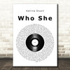 Katrina Stuart Who She Vinyl Record Song Lyric Music Art Print
