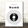 Linkin Park Numb Vinyl Record Song Lyric Music Art Print