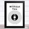 Motley Crue Without You Vinyl Record Song Lyric Music Art Print