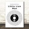 Mumford & Sons Little Lion Man Vinyl Record Song Lyric Music Art Print