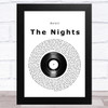 Avicii The Nights Vinyl Record Song Lyric Music Art Print