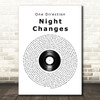 One Direction Night Changes Vinyl Record Song Lyric Music Art Print