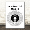 Queen A Kind Of Magic Vinyl Record Song Lyric Music Art Print