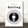 Rod Stewart Sailing Vinyl Record Song Lyric Music Art Print
