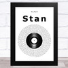 6LACK Stan Vinyl Record Song Lyric Music Art Print
