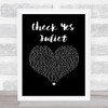 We The Kings Check Yes Juliet Black Heart Song Lyric Print