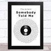 The Killers Somebody Told Me Vinyl Record Song Lyric Music Art Print