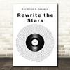 Zac Efron, Zendaya - GREATEST SHOWMAN Rewrite the Stars Vinyl Record Song Lyric Music Art Print