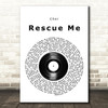 Cher Rescue Me Vinyl Record Song Lyric Music Art Print