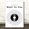 Chris Brown Next To You Vinyl Record Song Lyric Music Art Print