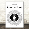 Coldplay Amsterdam Vinyl Record Song Lyric Music Art Print