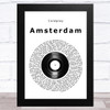 Coldplay Amsterdam Vinyl Record Song Lyric Music Art Print