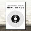 Conor Maynard ft Ebony Day Next To You Vinyl Record Song Lyric Music Art Print