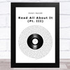 Emeli Sandé Read All About It (Pt. III) Vinyl Record Song Lyric Music Art Print
