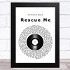 Fontella Bass Rescue Me Vinyl Record Song Lyric Music Art Print