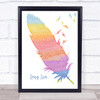 Taylor Swift Long Live Watercolour Feather & Birds Song Lyric Print