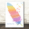 Black Label Society Just Killing Time Watercolour Feather & Birds Song Lyric Wall Art Print