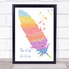 Barbra Streisand The Way We Were Watercolour Feather & Birds Song Lyric Wall Art Print