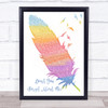 Simple Minds Don't You (Forget About Me) Watercolour Feather & Birds Song Lyric Wall Art Print