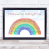 Dr. Hook The Cover Of Rolling Stone Watercolour Rainbow & Clouds Song Lyric Print
