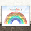 Gabrielle Sunshine Watercolour Rainbow & Clouds Song Lyric Music Art Print