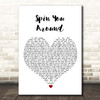 Morgan Wallen Spin You Around White Heart Song Lyric Print