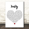 Mundy July White Heart Song Lyric Print