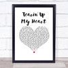 N Sync Tearin' Up My Heart White Heart Song Lyric Print