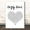 Ne-Yo Lazy Love White Heart Song Lyric Print