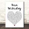 Nik Kershaw Born Yesterday White Heart Song Lyric Print