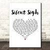 Badly Drawn Boy Silent Sigh White Heart Song Lyric Print